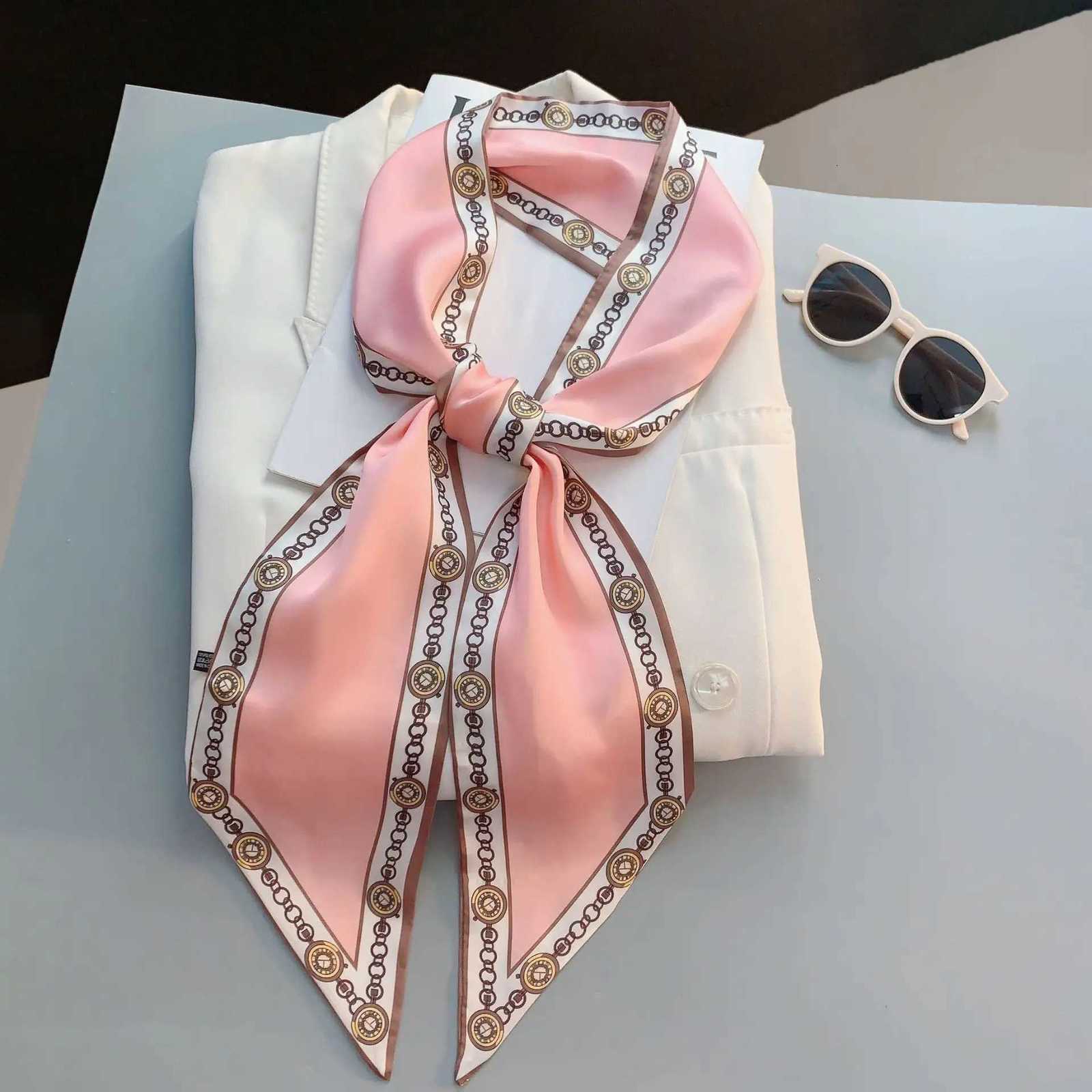 Luxury Horse Printed Female Scarf Elegant Thin Long Silk Scarf Women Casual Decorative Neck Scarf Fashion Headband Lady Z260330