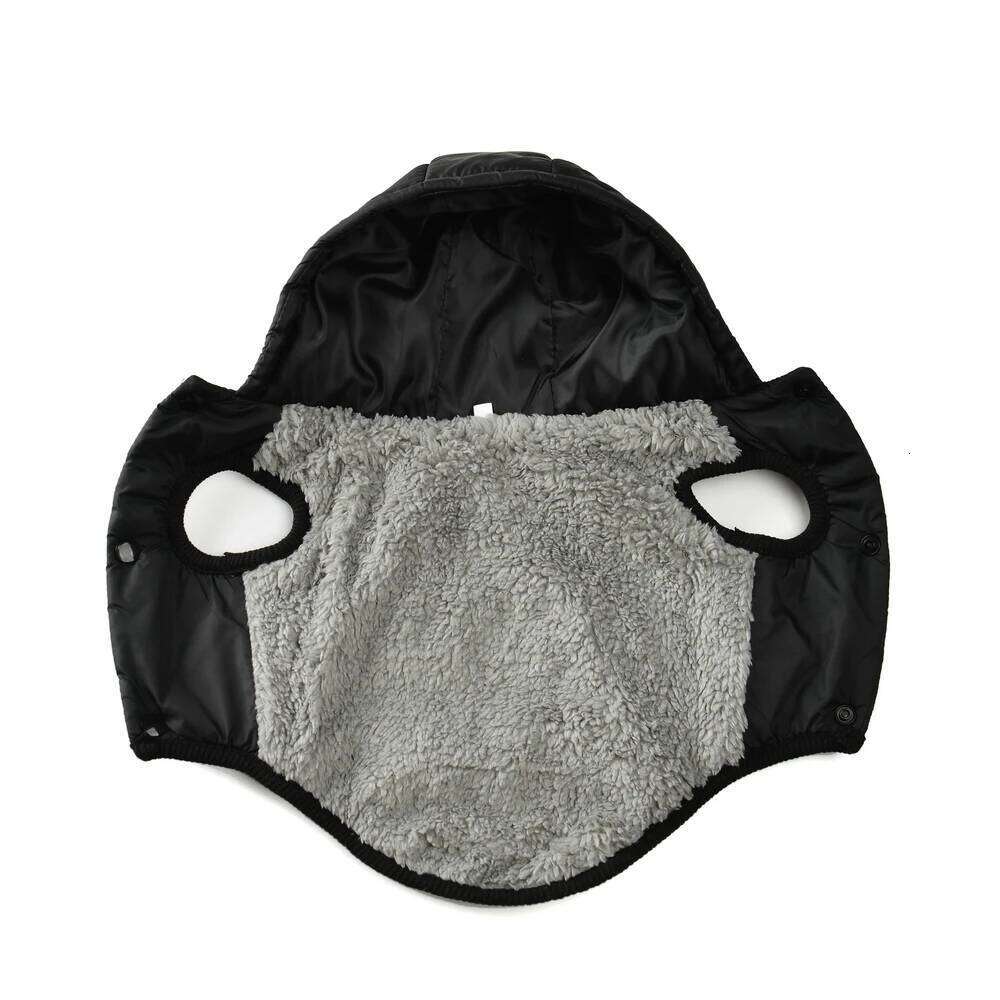 Pet Dog Jacket Coat For Small Medium Dogs Cats Winter Warm Fleece Hooded Clothes With D-ring French Bulldog Chihuahua Clothing
