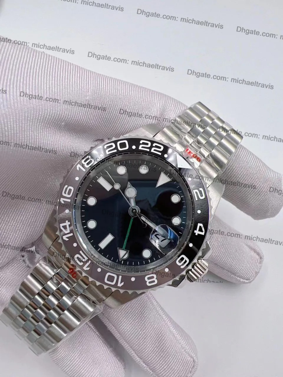 Super U1 ST9 Men's Watch Stainless Black and Gun Color Ceramic Bezel Luxury Mechanical Automatic Movement sapphire glass Men Watches Wristwatches