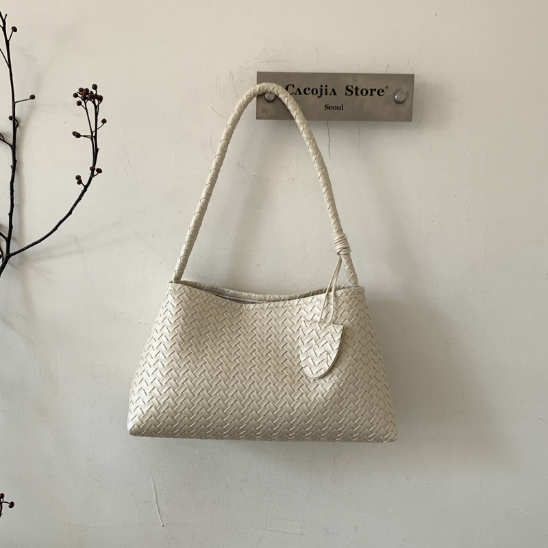 Free Shipping High Value Woven Hobo Bag for Women Large Capacity Shoulder Bag Casual Tote Handbag with 5 Colors