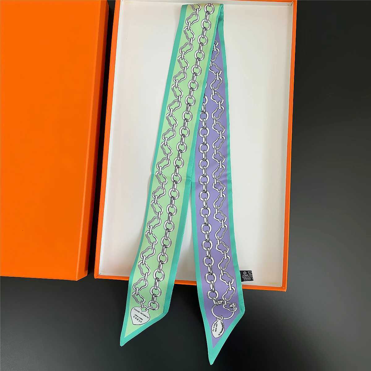 The Newest Chain Brand Design Twill Silk Scarf Luxury Scarf Wen Foard Skinny Bag Scarves Fashion Neckerchief band X260328