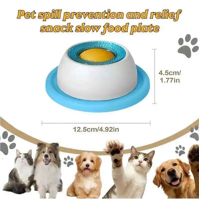 Pet Lick Fun Tray Interactive Dog Toys Slow Feeder Food Dispenser For Puppy Training Enrichment Cat Feeding Crate Accessory
