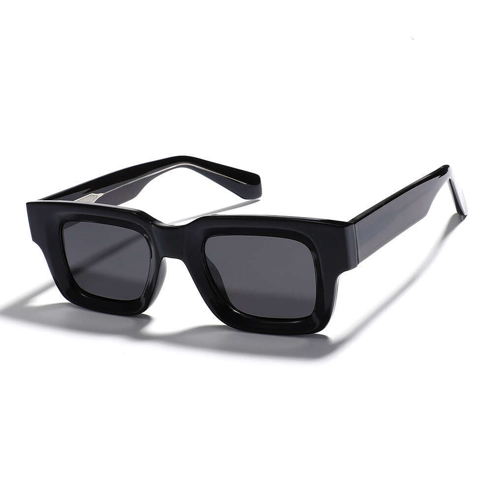 New Adult Retro Square Frame Polarized UV Protection Fashion Sunshade Inserted Temple Sunglasses Kg2518 Liuyuemoshang