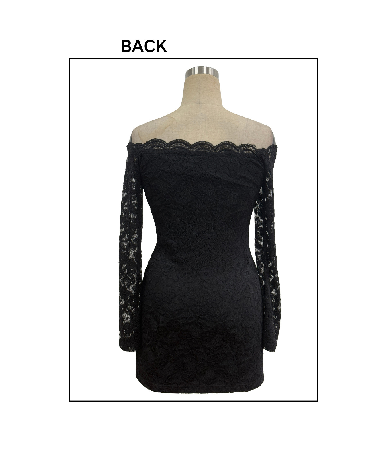Basic & Casual Dresses Dresses 2025 Woman Lace One-length Neck Long-sleeved Slim Dress Temperament Elegant Intellect Casual Vestidos Off Shoulder Sexy