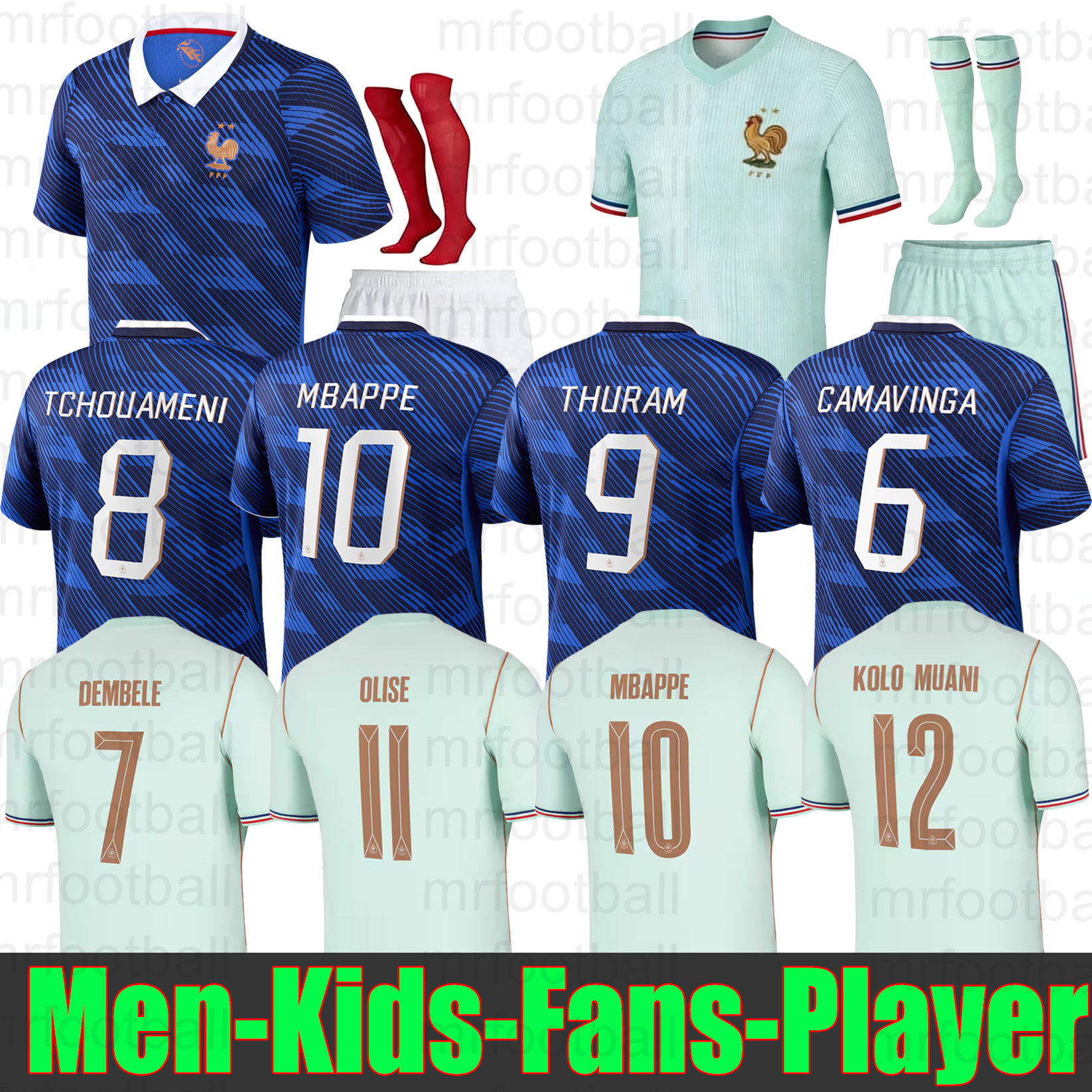 maillot france 2026 MBAPPE Soccer Jerseys france jersey 2026 2027 GIROUD DEMBELE EKITIKE Olise GRIEZMANN Kids Women Football tops Shirt maillot de foot