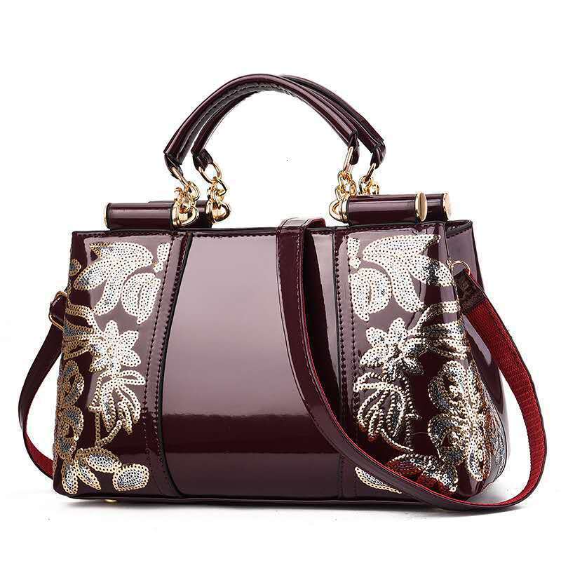 TB BHULAMTE Designer Luxury Women's Handbag 2026 New Fashion Patent Leather European And American Shiny Leather Elegant Handbag Single Shoulder C