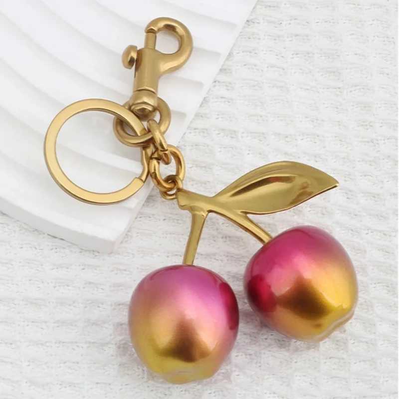 Fruit Cherries Keychain Bag Mobile Phone Pendant Creative Womens Gift Accessories Z260330