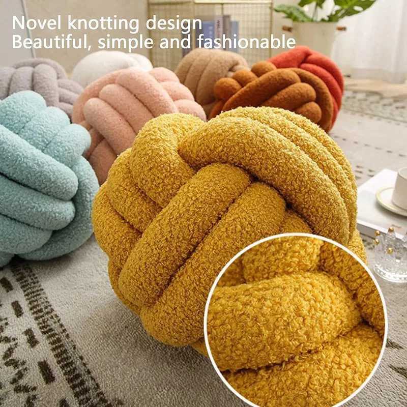 Knot Pillow Ball Soft Home Decorative Pillows Handmade Knotted Ball Throw Pillow Cushion Home Decor for Bed Couch JAF012 H260330 - view 5