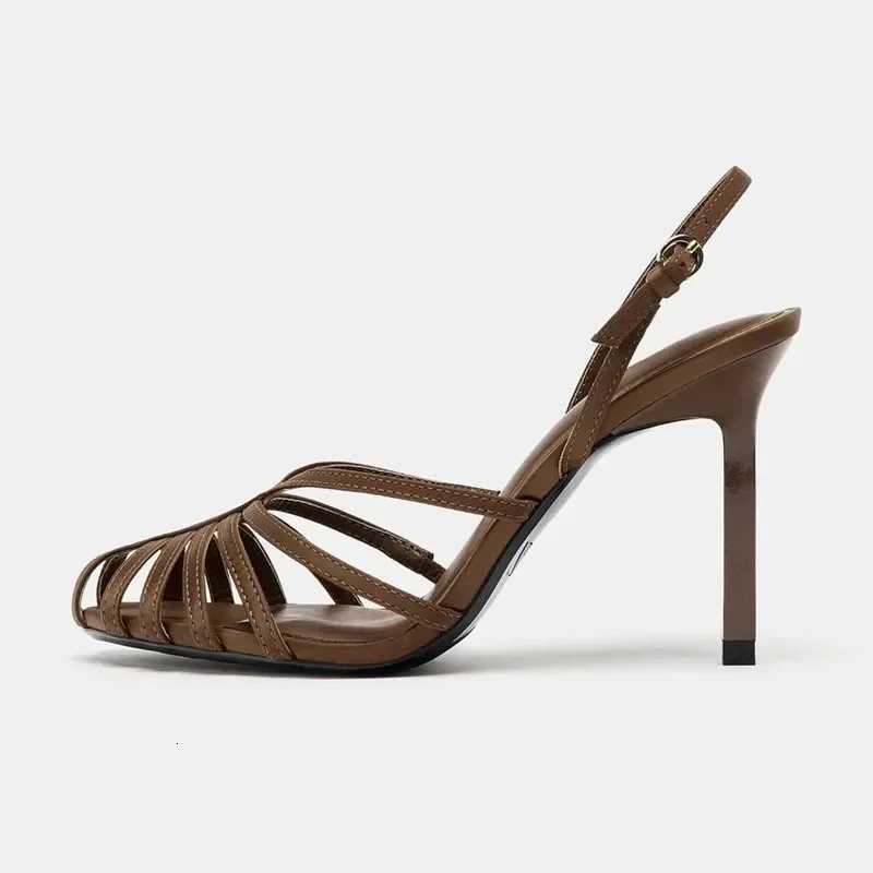 Sexy Strappy High Heels Women Sandals Slingback Luxury Thin Strap Summer Party Shoes Elegant Wedding Dress Pumps Z260330