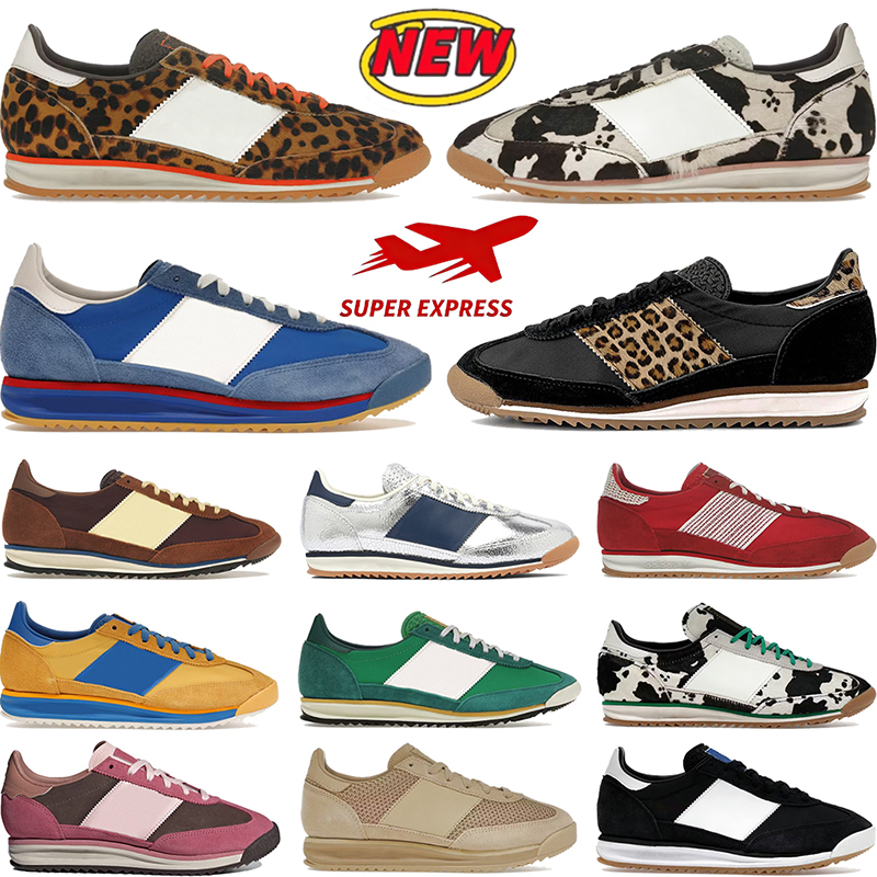 Men running shoes SL 72 OG RS sneakers designer shoes Leopard Print Maroon Brown Blue Scarlet Cow Print Black White outdoor sports womens mens trainers Eur 36-45