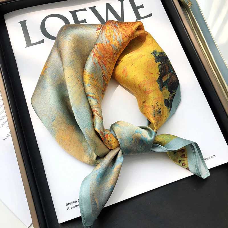 Hangzhou Silk 100 Mulberry Silk scarf Fashion match suit shirt professional scarf foreign style hair headband small silk scarf Z260330
