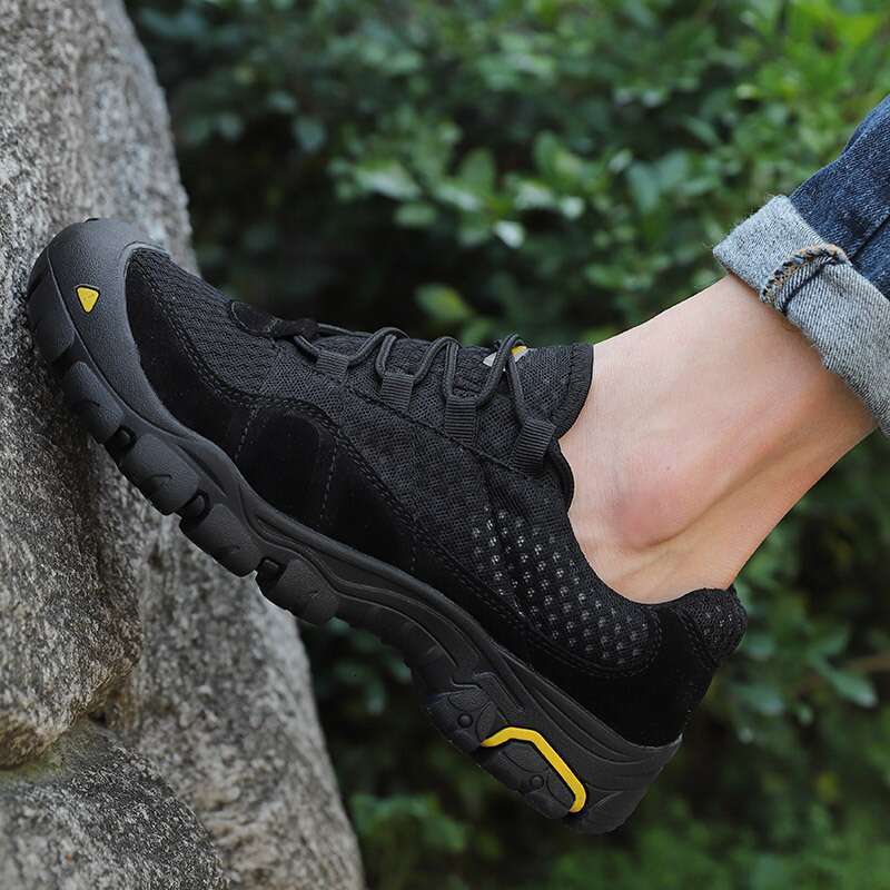 Summer Mesh Shoes Men S Breathable Non Slip Outdoor Casual Soft Bottom Surface Tracing Waterproof Sports Climbing