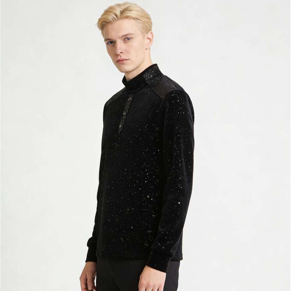 2026 Fall/Winter New Slim-Fit Shoulder Patchwork Fashion Versatile Trendy Men's Winter Wear Elegant Style Luanyun