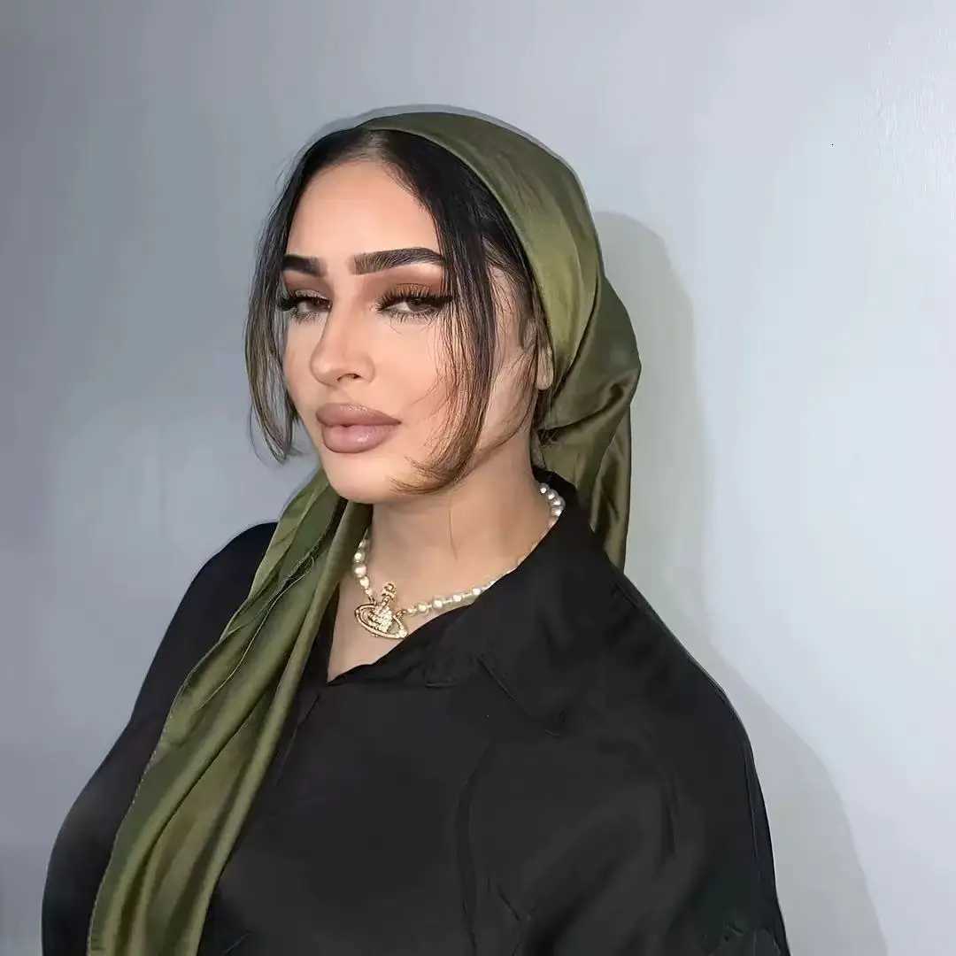 90x90cm Satin Scarf for Women Elegant Square Silk-Like Head Scarf Neck Wrap Classic Luxury Accessory Z260330