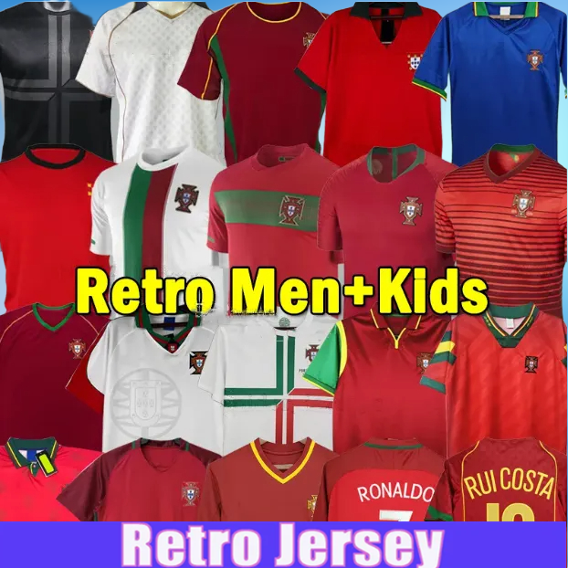 Retro Portuguese Soccer jerseys 1966 69 1972 Portogallo Football Shirts 1992 94 96 99 PortugalS 2000 04 06 long sleeve 2010 12 14 16 18 Player Version Men kids