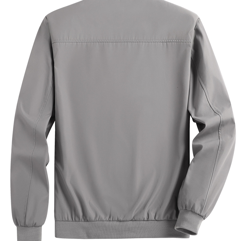 Mens Spring and Autumn Thin Casual Jacket Solid Color Stand Collar Cardigan Jacket Mens Outdoor Sports Casual Versatile Top 260327