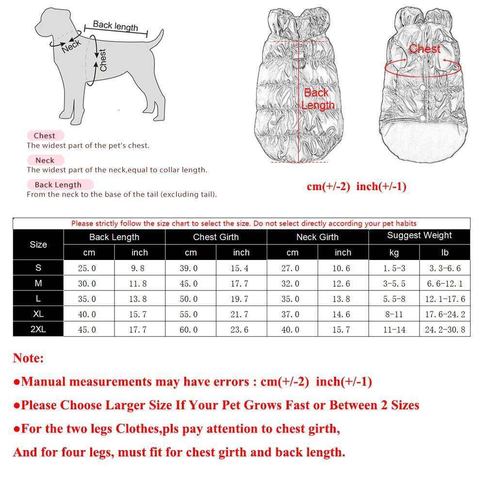 Dog Coat Vest For Small Medium Dogs Cats Hiking Outdoor Waterproof Warm Puppy Clothes with D-ring French Bulldog Pug Pet Jacket