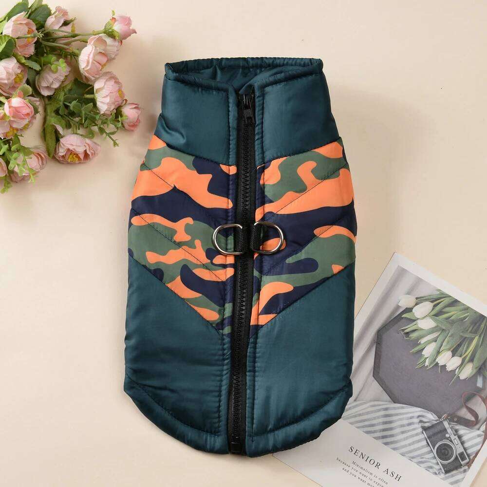 Waterproof Pet Dog Clothes Winter Camouflage Puppy Jacket For Small Medium Dogs Cats Coat with D-ring Chihuahua Bulldog Overalls