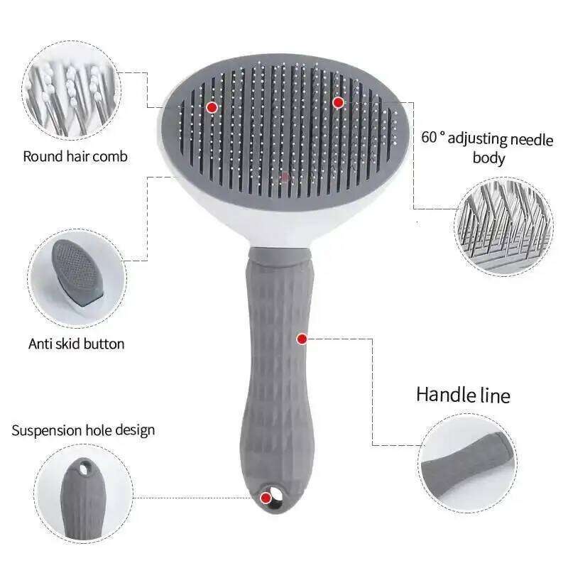 Dog Cat Self Cleaning Pet Hair Remover Brush For Cats Grooming Tools Pets Dematting Comb Dogs Accessories