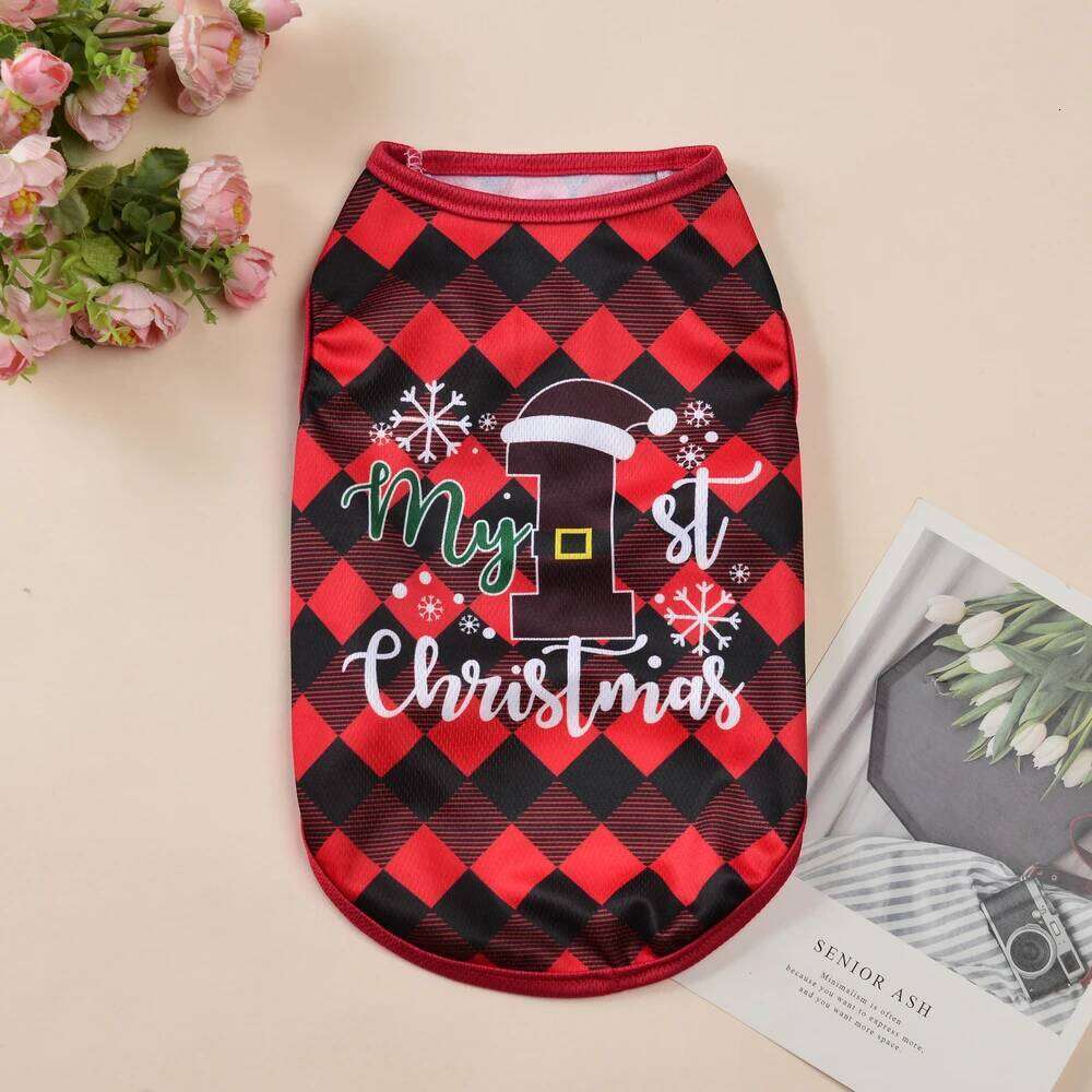 Christmas Pet Dog Cosplay Costume For Small Medium Dogs Cats Santa Claus Puppy Vest Coat Chihuahua Outfits Yorkshire Clothing