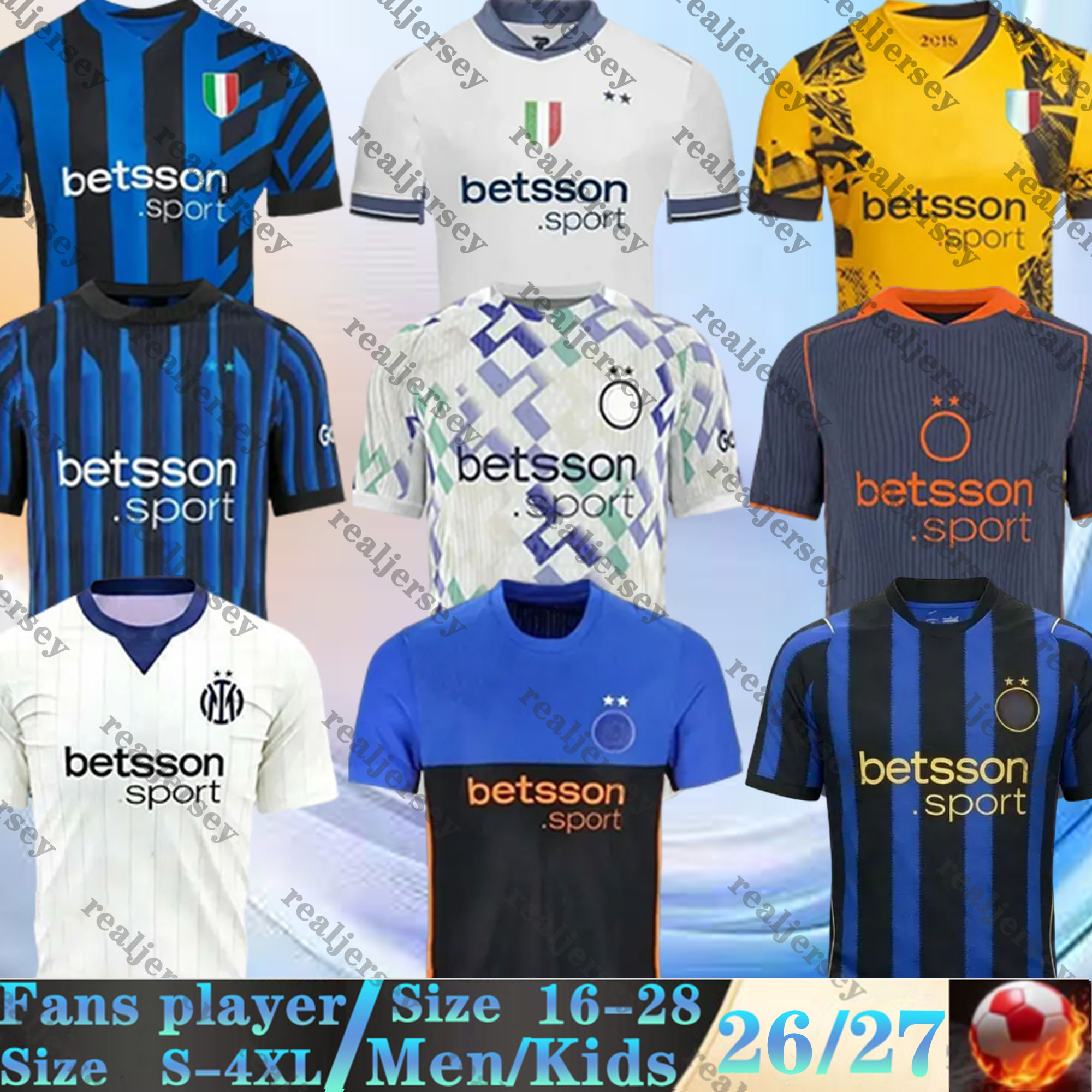 2026 2027 inter MilanJersey Lautaro Martinez Marcus Thuram Stefan de Vrij Alessandro 25 26 27 inter Football Shirt kids kits kit Rossi Bastoni DIMARCO BARELLA MILANS