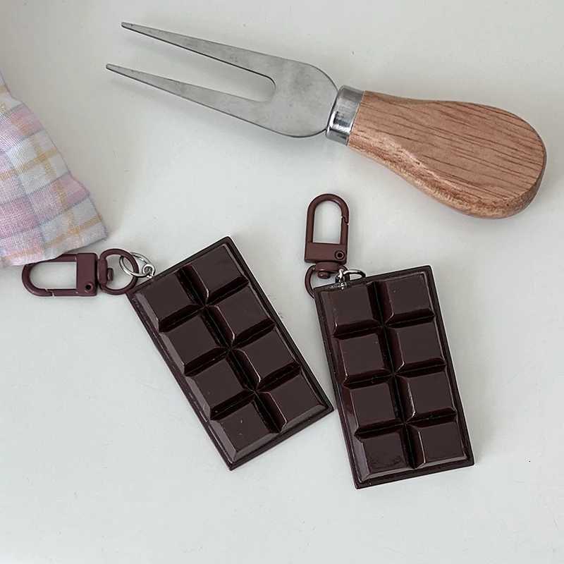 Modern Simplicity Simulated Cute Food Chocolate Keychain Bag Phone Pendant Decorative Gift Key Chain Z260330