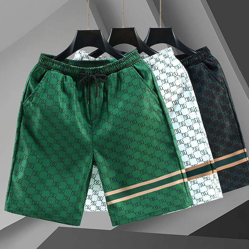 Men's Summer Trendy Loose Straight Casual Shorts, Stylish And Cool Printed Mid-Length Pants For Outdoor Wear