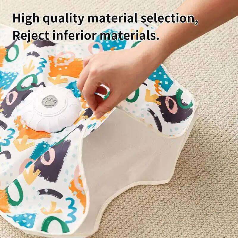 Pet Toys Interactive Hide and Seek Cat with Mouse Squeaky Motion Activated Moving Concealed Feathers Kitten Teaser Toy