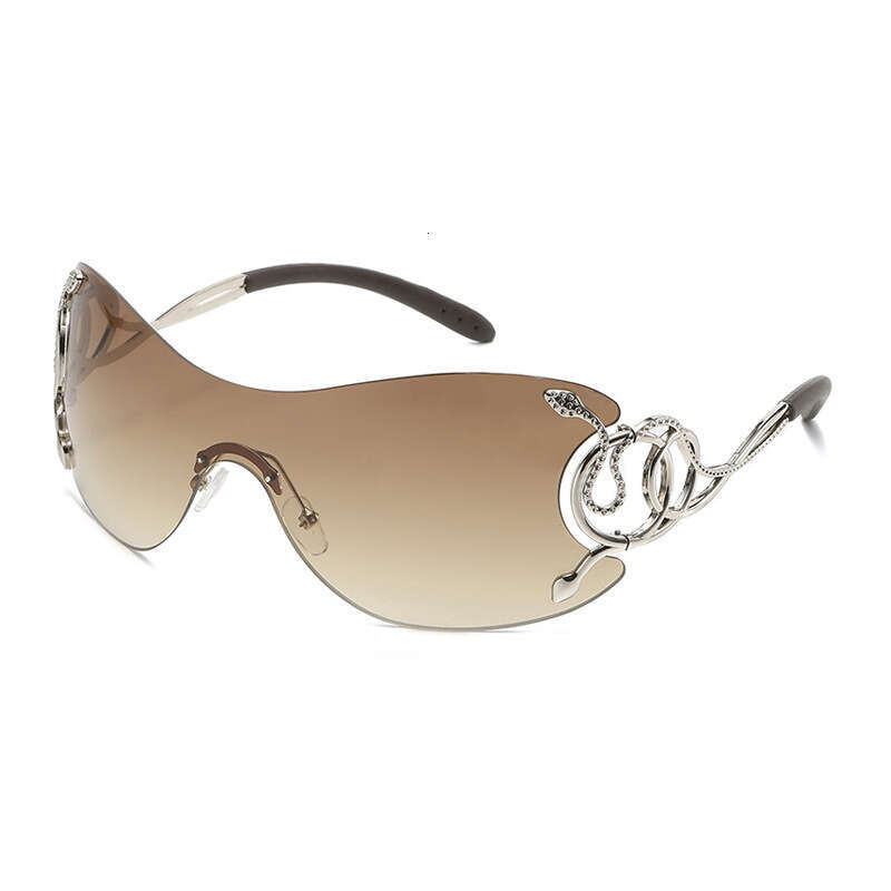 New Style Personality Fashion Frameless One-Piece Snake Leg Tech Sense Y2k Quirky Sunglasses
