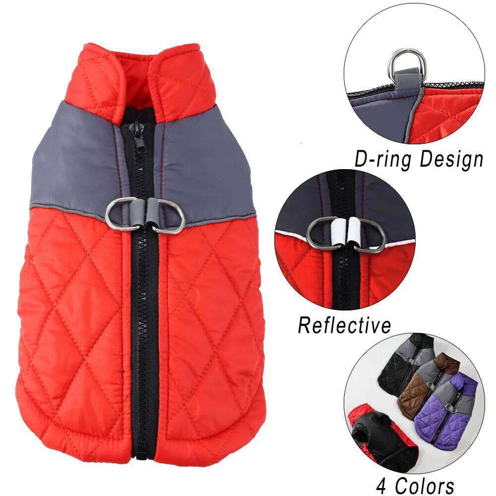 Windproof Dog Clothes For Small Medium Dogs Cats Winter Puppy Jacket Coat Warm Cat Costume Yorkshire French Bulldog Pet Outfits