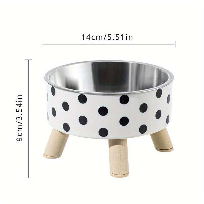 Elevated High Neck Pet Bowl Stand - Ergonomic Cat Dog Food & Water Feeder, Raised Dish for Comfortable Feeding 26W0330