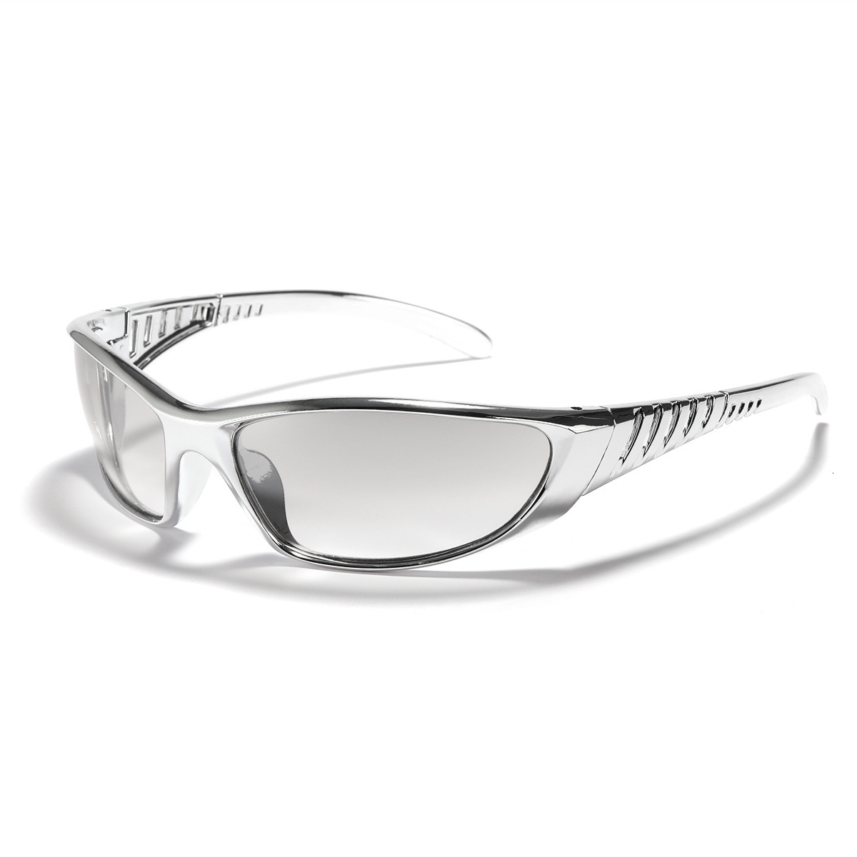 Y2K Silver Designer Sunglasses Luxury Brand Accessories Outdoor Sports Colorful Hollow Future Technology Internet Celebrity Street Photography Sunglas
