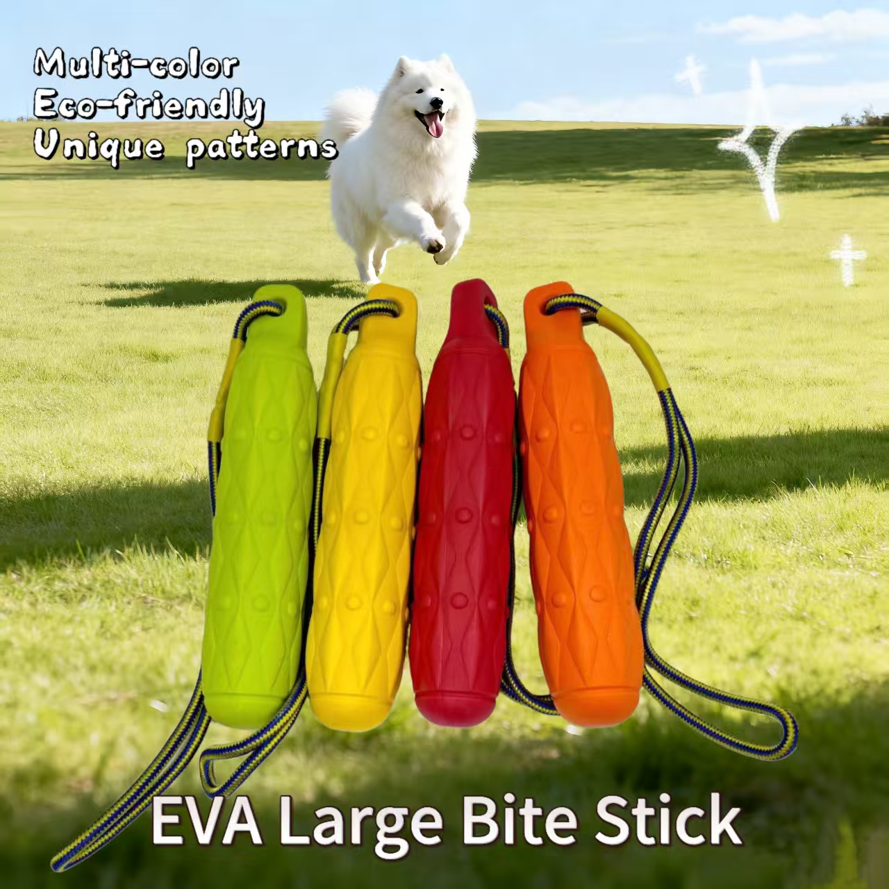 Oversized Pet Chew Stick with Braided Rope, Outdoor Tug-of-War Dog Entertainment Toy