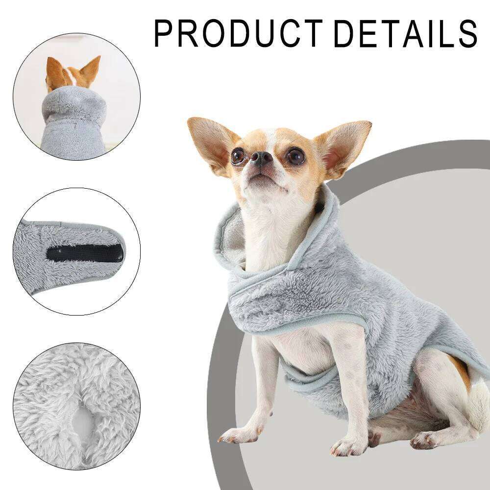 Reversible Pet Coat Winter Warm Dog Clothes For Small Medium Dogs Cats Padded Jacket With Leash Hole Chihuahua Pug Costume