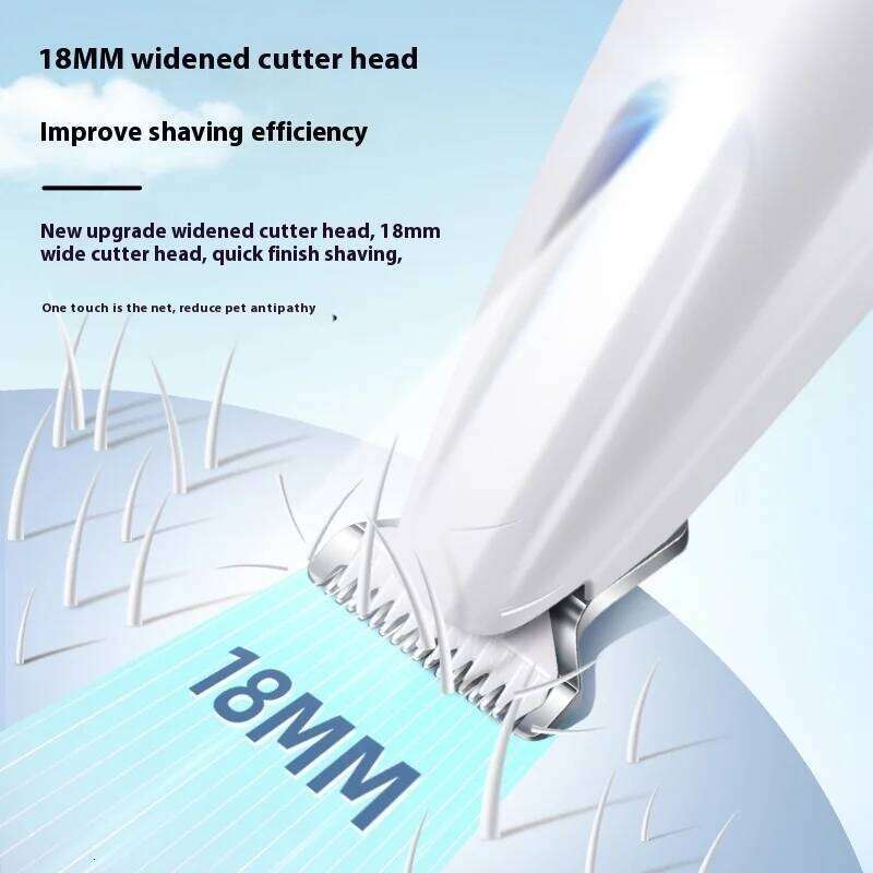 Upgrade Paw LED Light Waterproof Portable Pet Hair Trimmer with Display Dog Clippers Grooming 18mm Widen Blade