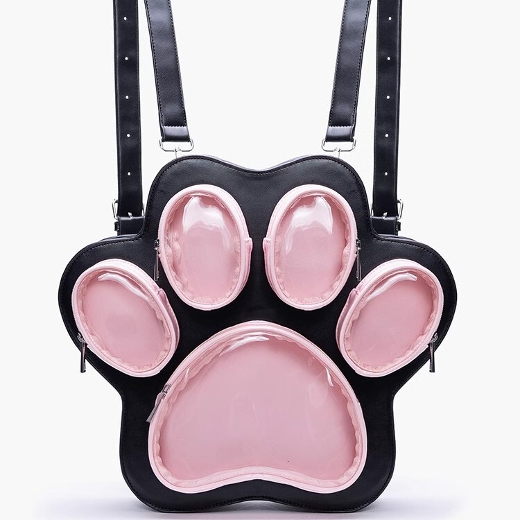 2026 New Multi layer Cat Claw Handbag, Cute Japanese Girl Shoulder Bag, Fashionable Multi functional Cross Backpack, Designer Bag