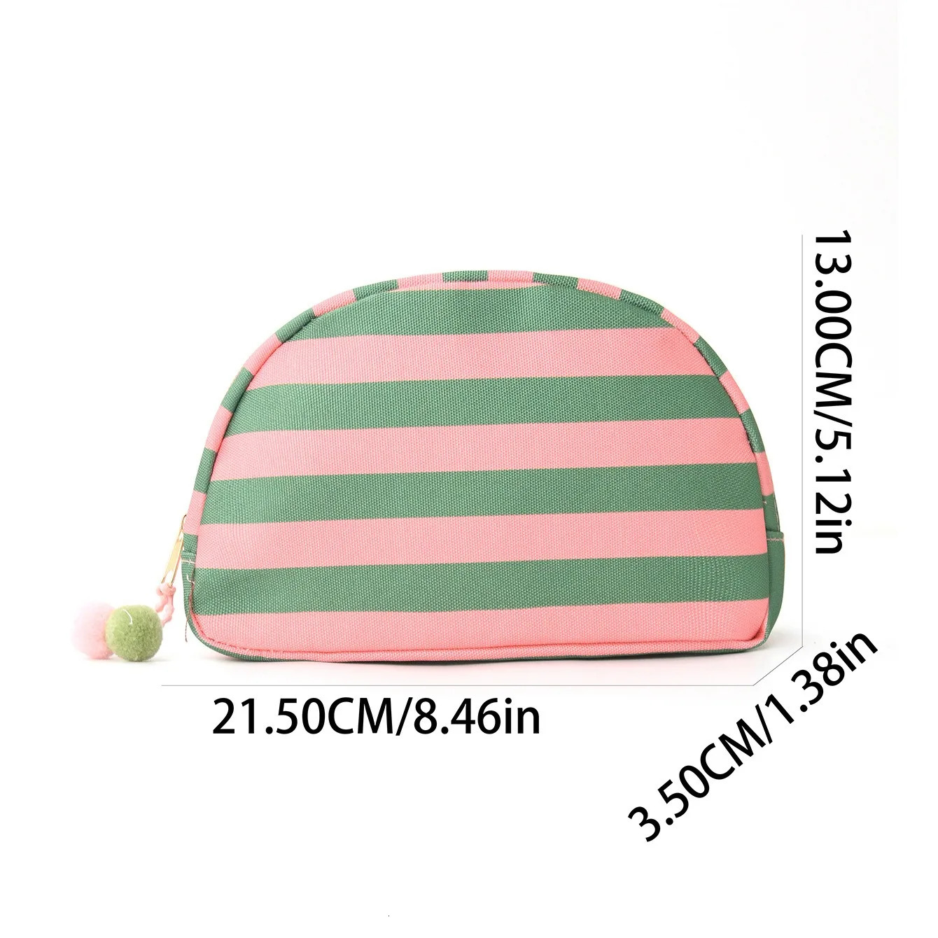Striped Shell Storage Bag High Value Dopamine Cosmetic Travel Outdoor Portable 260317