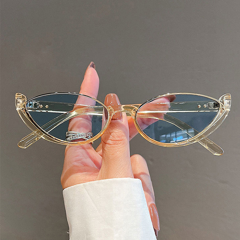 Cross border new cat eye sunglasses, European and American fashion influencers, same style glasses, simple and avant-garde sunglasses, mixed wholesale