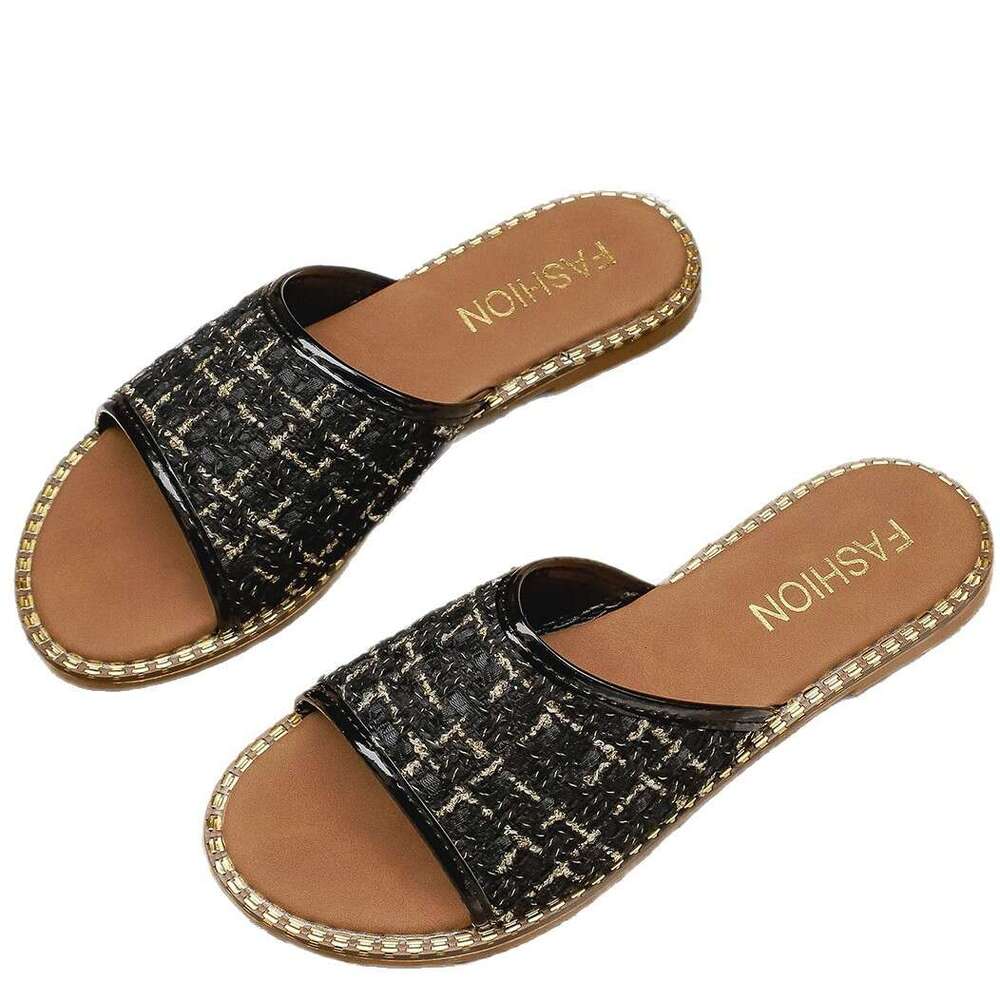 Large Size 36-43 Beach 2026 Fabric Slip-On Summer New Fashion Design Shoe Outdoor Wear Sandals