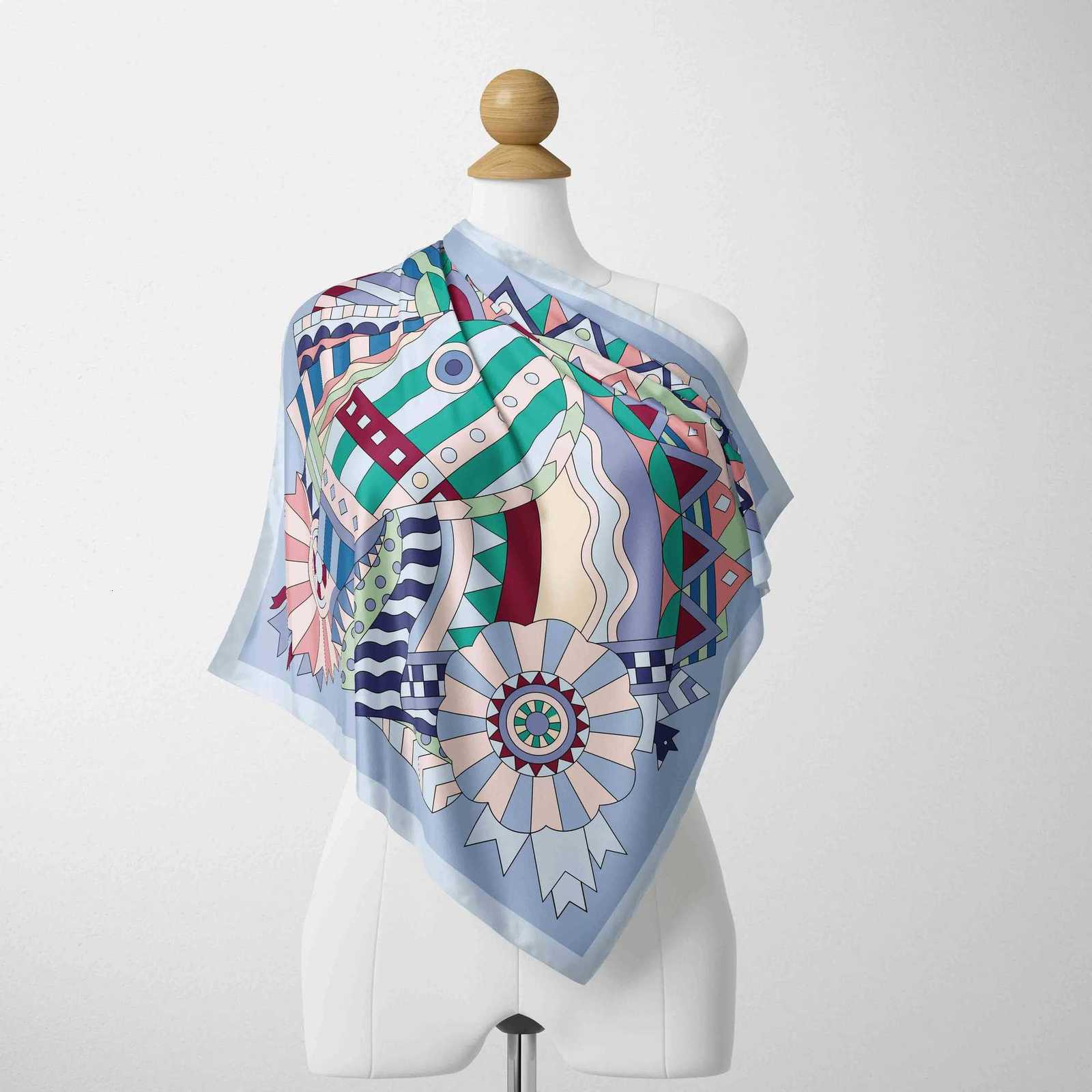 70cm70cm Fashion 2025 Design Print Silk Square Scarf Wen Floral Foard Horse Hairband Neckerchief Hijab band Bandana X260328