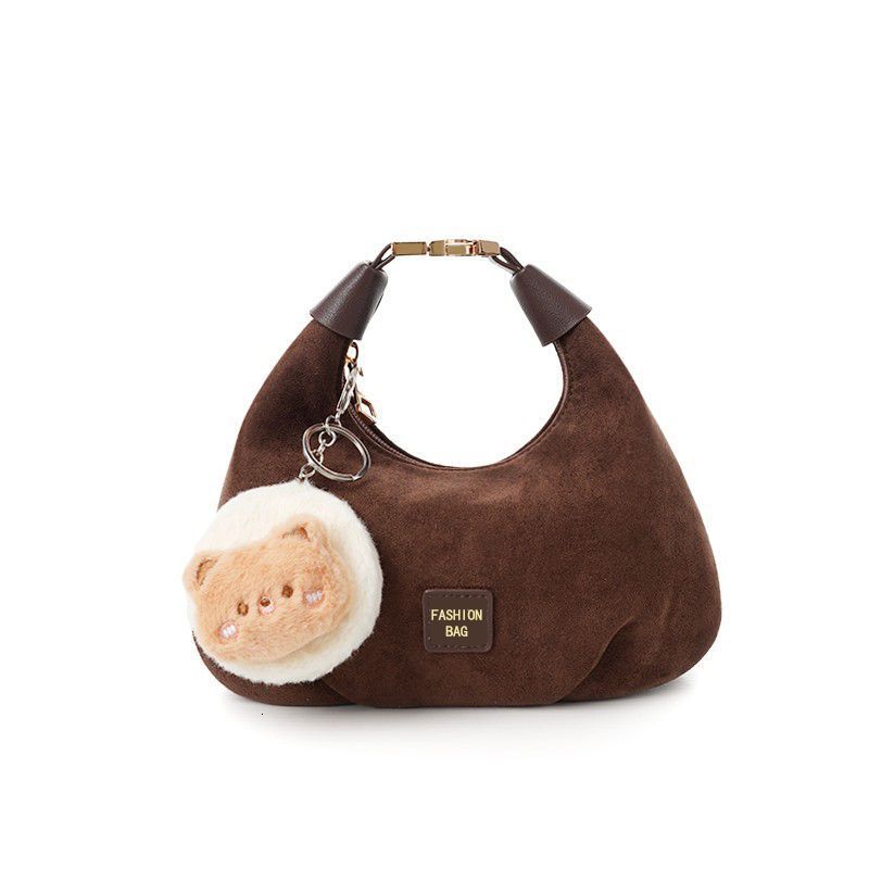 Everyday versatile style 2025 autumn new handbag, fashionable and simple suede crossbody underarm bag for women