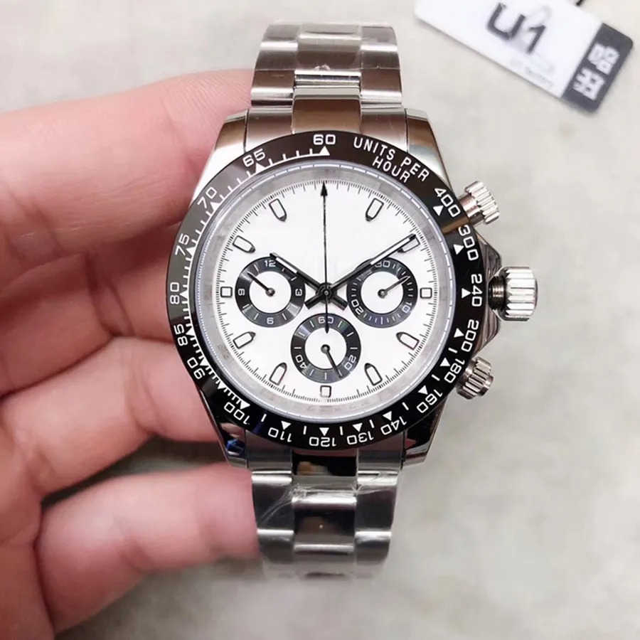 U1 ST9 Clasp top Mens Watch 3836 Automatic Mechanical Ceramic Bezel Spphire Glass Stainless Steel Solid Clasp Men Watches Male Wristwatch