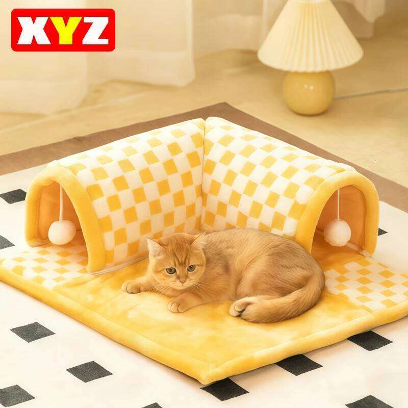 Nest Tunnel Maze Digging Hole Cat Dog Bed Warm for Autumn Suitable All Seasons Removable Washable Pet Winter Blanket