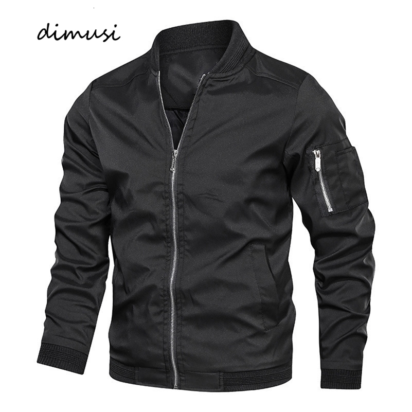 Spring Autumn Mens Bomber Jacket Casual Lightweight Jacket For Men Sports Windbreaker Zip Up Coat with Pockets Clothing 260327