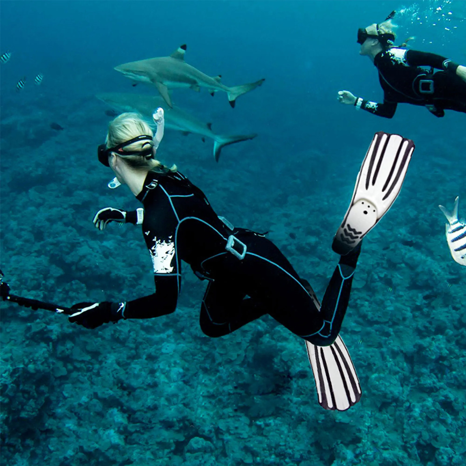 THAISTONEColorful Free Diving Fin Foot Full Pocket Harpoon Fishing Snorkeling Bob Scuba Equipment and Accessories 260312