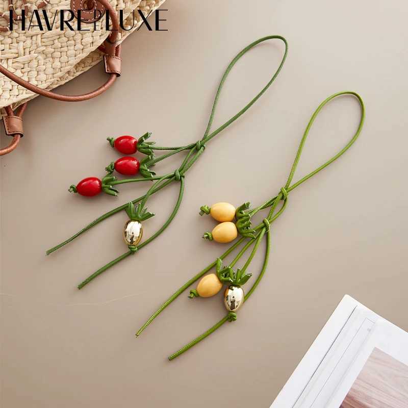 Cowhide tomato string bag charm exquisite pendant woman all-match cute backpack pendant bag accessories Z260330