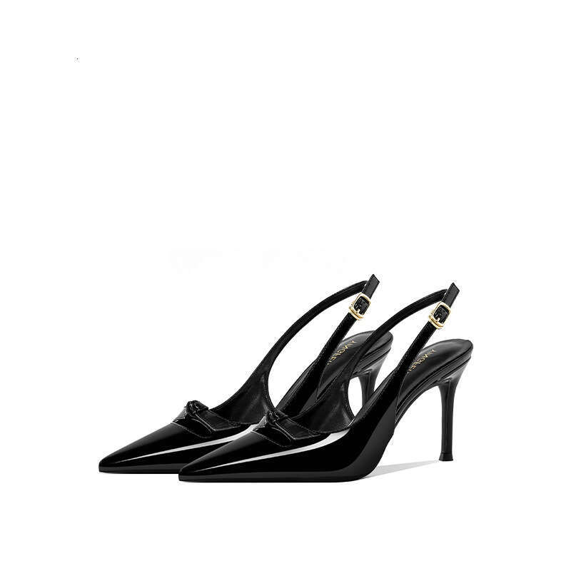 2026 Women In Stock Closed Toe Thin Heel Spring Summer Elegant Bow Pointed Toe Sandals Backless Single Shoes For Women