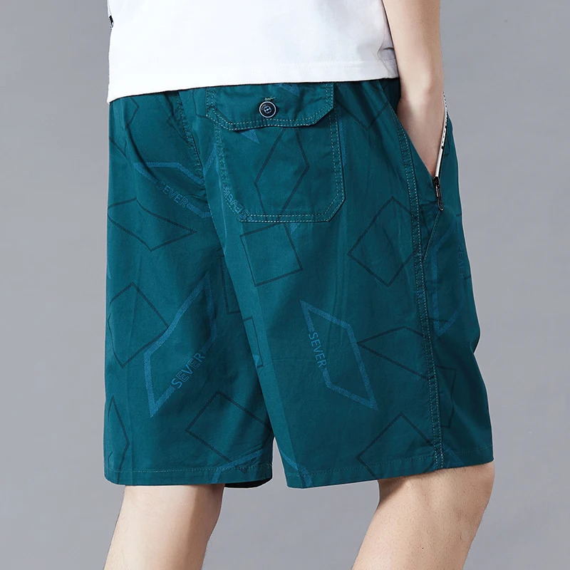 Big Mens Summer Shorts Cotton Knee Pants Golf Plaid Fashion Zipper Pocket Y2K Swim Beach Relaxed Fit Jogger Shorts 260327