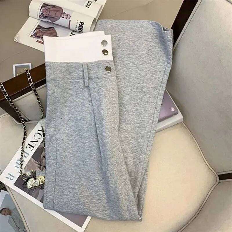 Leisure Women's Spring/Summer New Student Wear Sports And Fashion Wide Leg Pants Two Piece Set