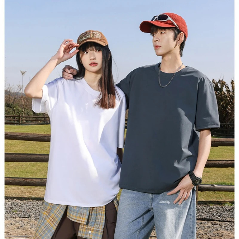 Mens t-shirts Summer Oversize Cotton T-Shirt Casual High Quality Short Sleeves Tee Shirt Men Basic Solid color Sports Tops 260327
